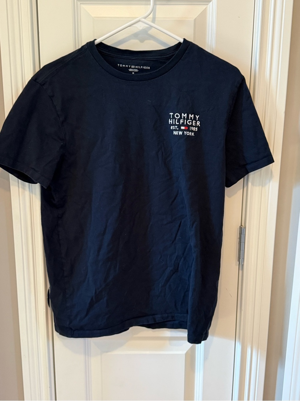 Tommy Hilfiger Navy Short Sleeve Crew Logo Tee